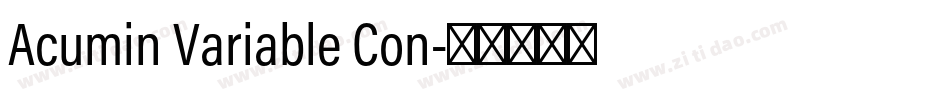 Acumin Variable Con字体转换